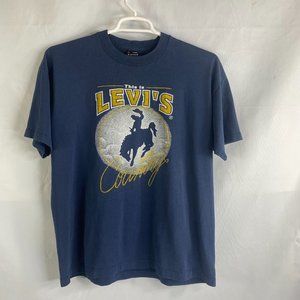 Vintage Levi’s Strauss Tshirt 1980s Jeans Rare Levi’s Country Cowboy XLarge